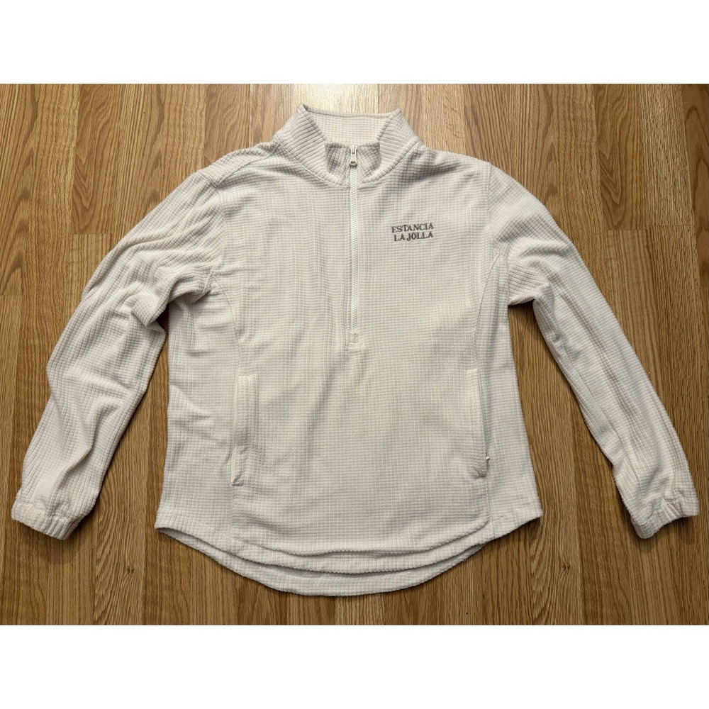 Straight Down Optic Half-Zip Waffle Pullover Estancia Hotel La Jolla Mens Medium